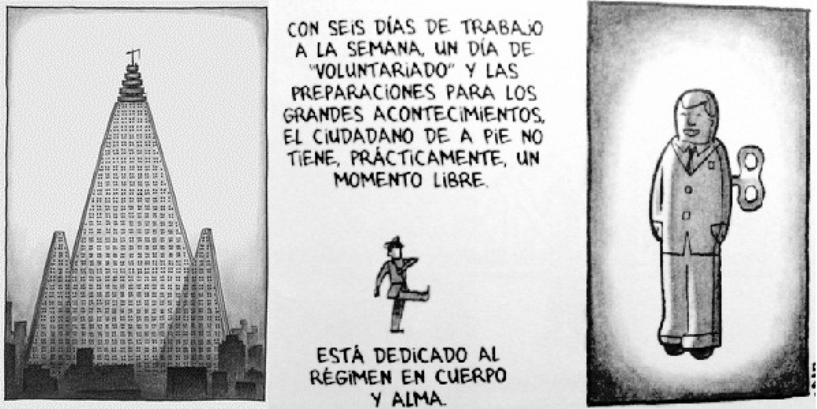 Viñeta del cómic "Pyongyang"