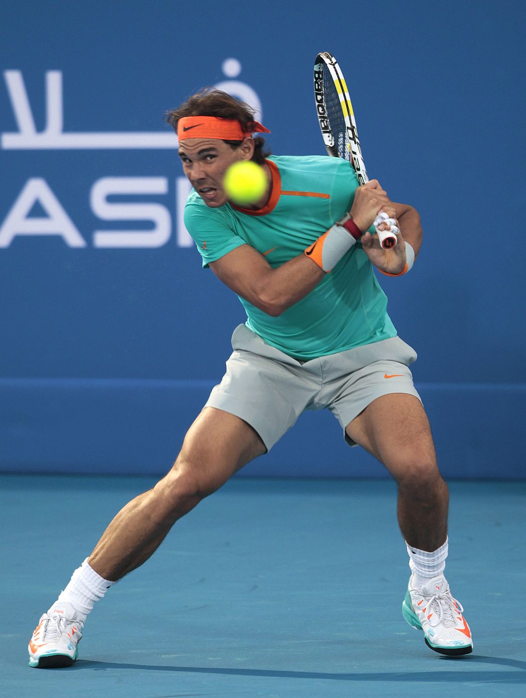 Nadal, durante el pasado torneo de Abu Dabi, con el que ha comenzado el año.