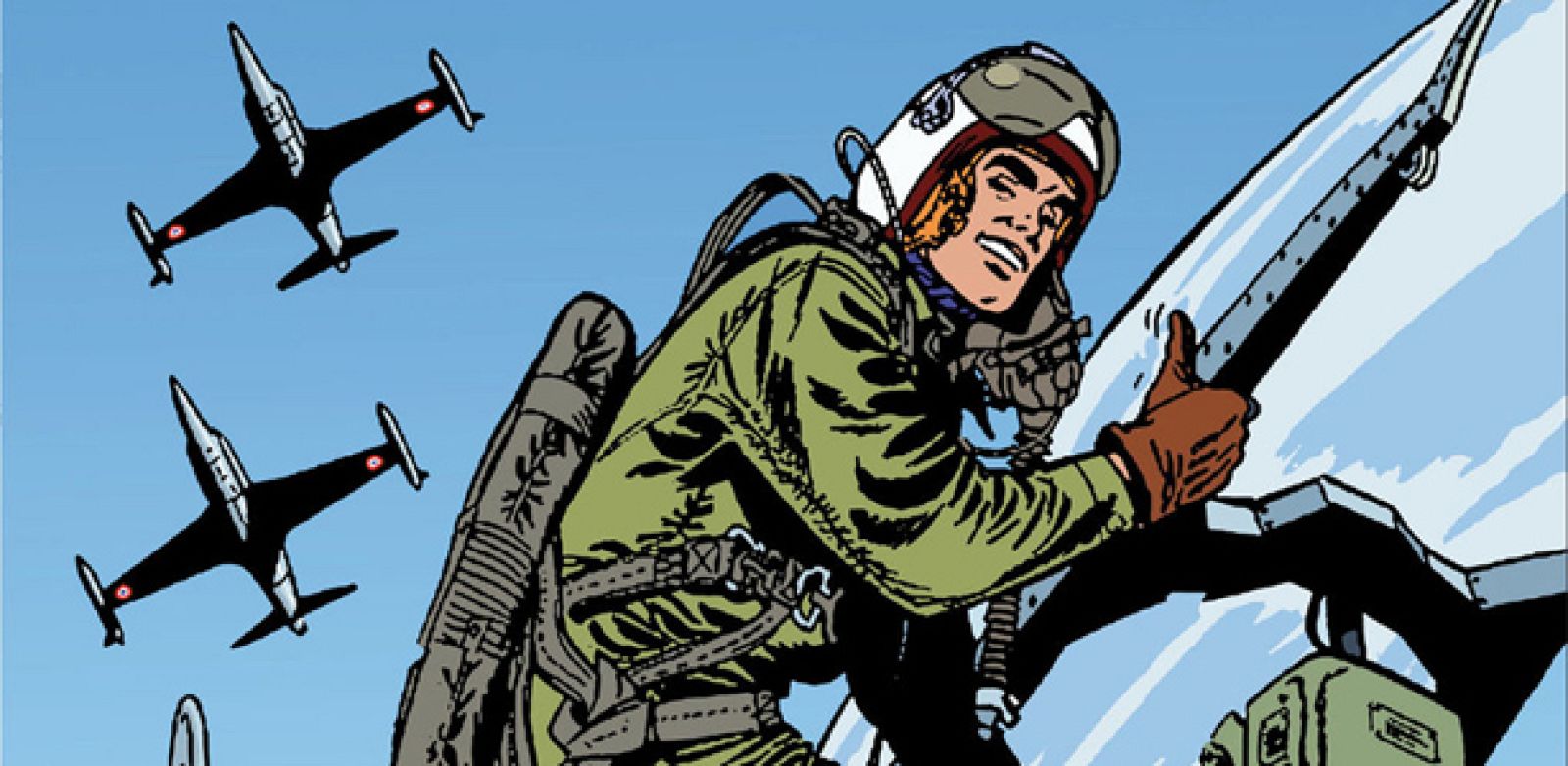 Fragmento de una portada de 'Tanguy y Laverdure'