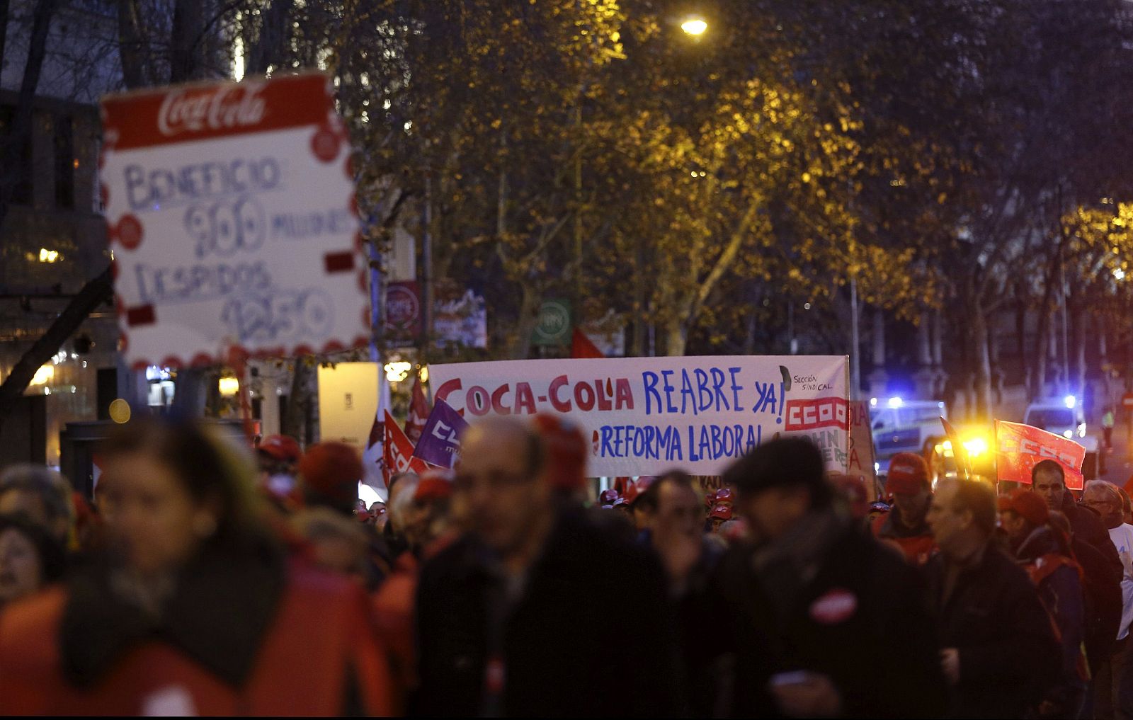 MANIFESTACIÓN DE TRABAJADORES DE COCA-COLA EN MADRID