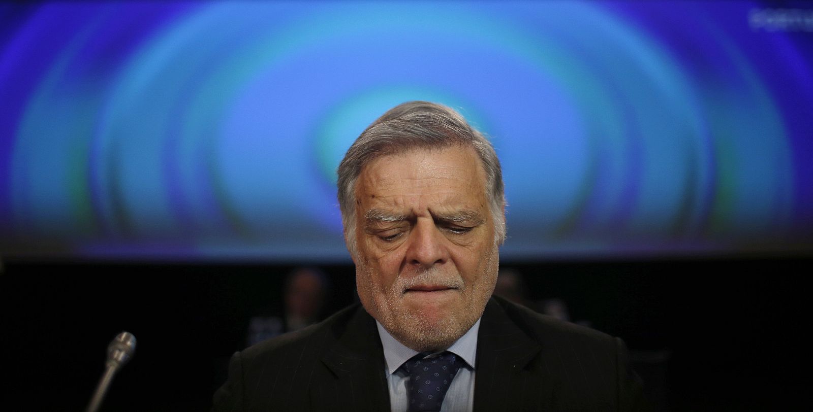 El consejero delegado de Portugal Telecom, Joao de Mello, en la junta general de accionistas de la compañía en Lisboa