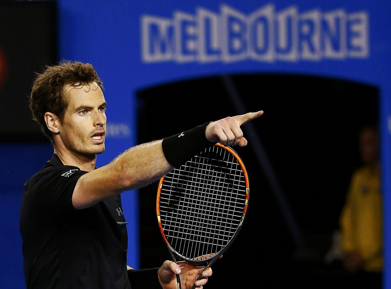 Andy Murray celebra su victoria sobre Berdych.