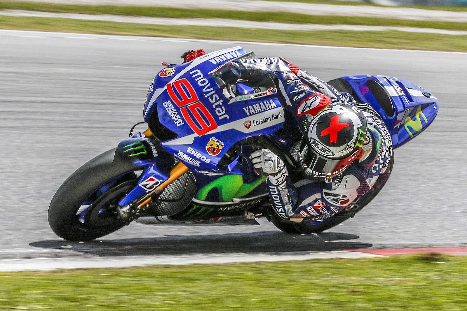 Jorge Lorenzo, en un momento de los entrenamientos de Sepang