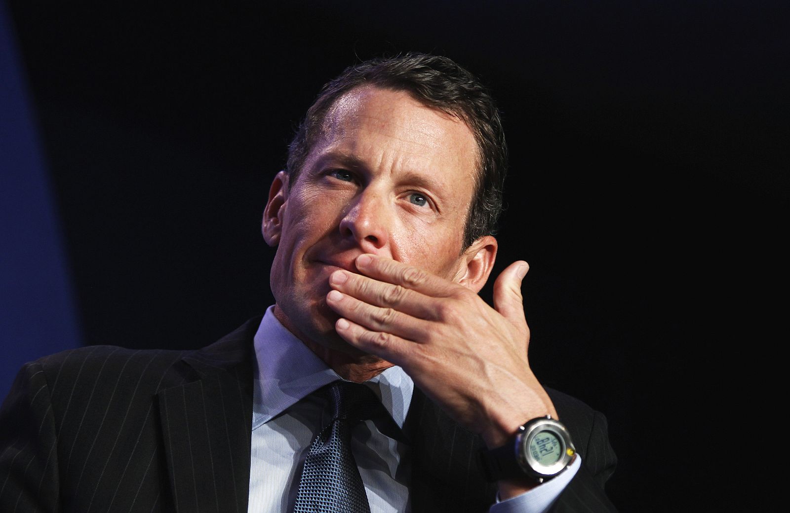 File photo of Lance Armstrong taking part in a special session regarding cancer in the developing world during the Clinton Global Initiative in New York