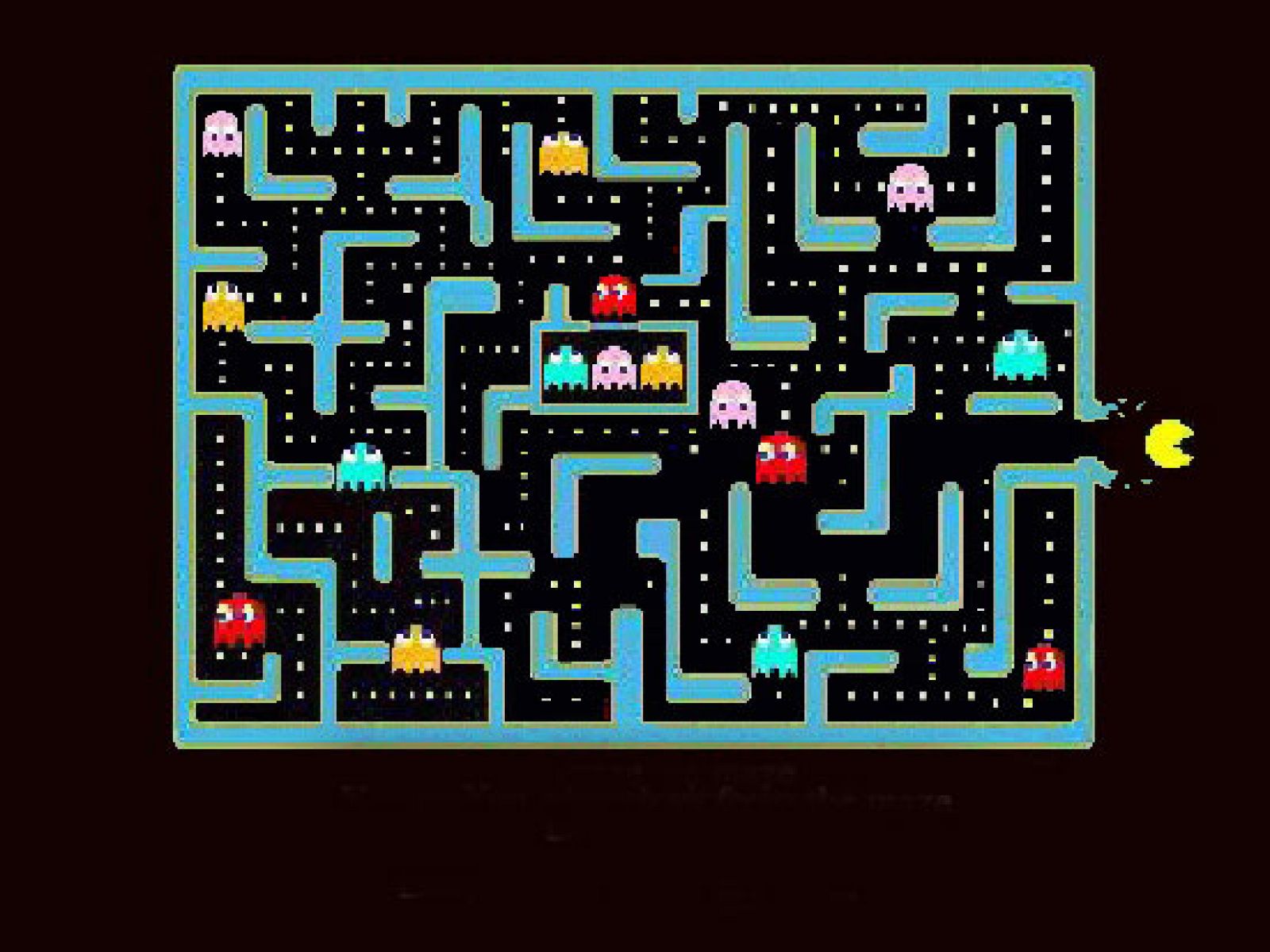Pantalla de Pac Man, también conocido como 'Comecocos'