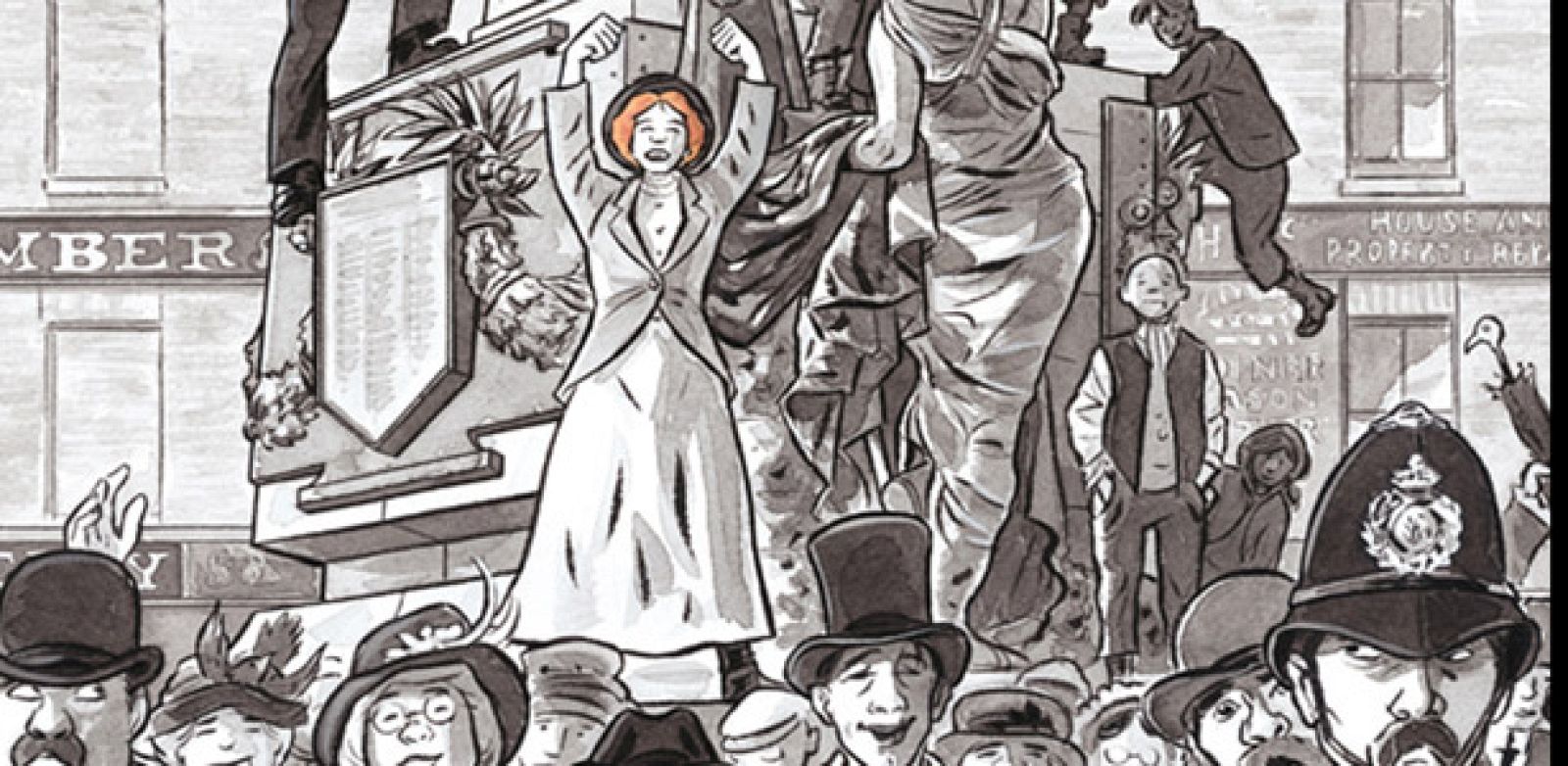 Fragmento de la portada de 'Sally Heathcote: Sufragista'