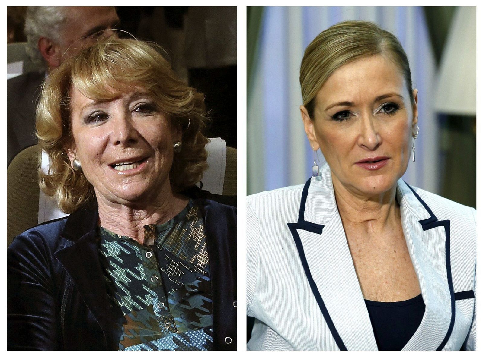 Combo de imágenes de archivo de Esperanza Aguirre (i) y Cristina Cifuentes (d).