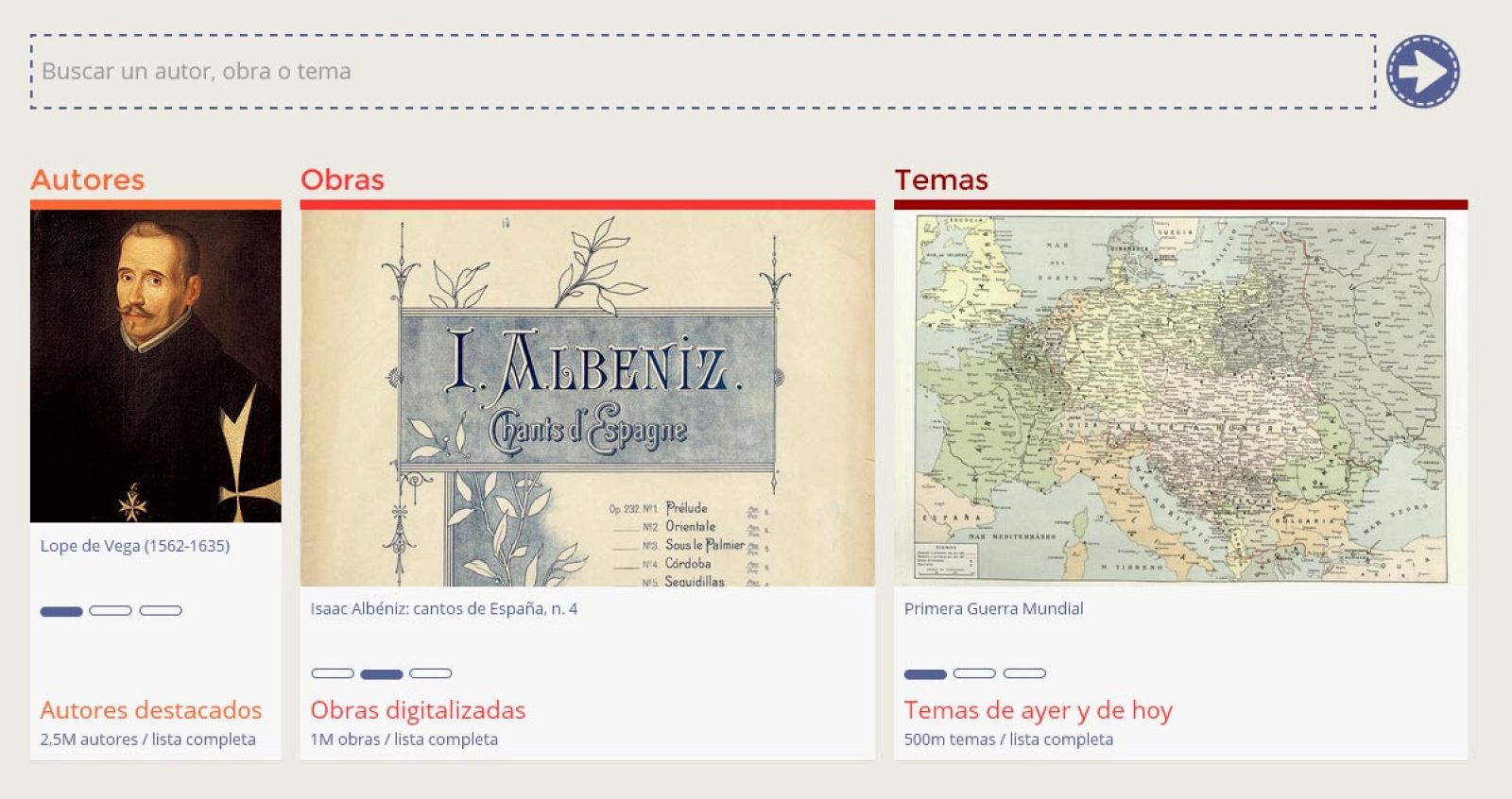 Pantallazo del nuevo portal de datos de la Biblioteca Nacional de España.