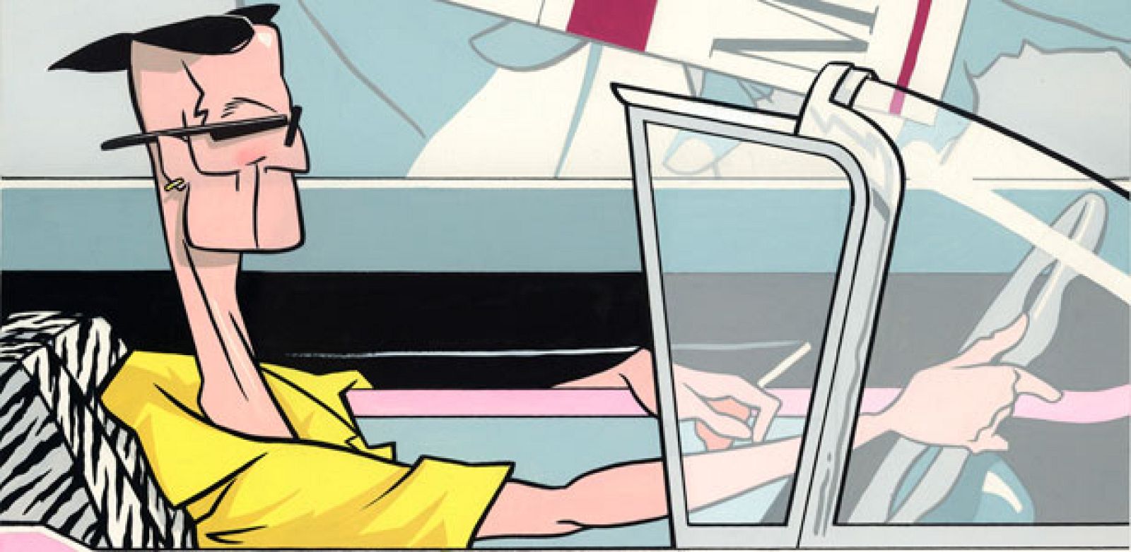 Cadillac. Madriz, 1986. Témpera sobre papel. Colección del artista