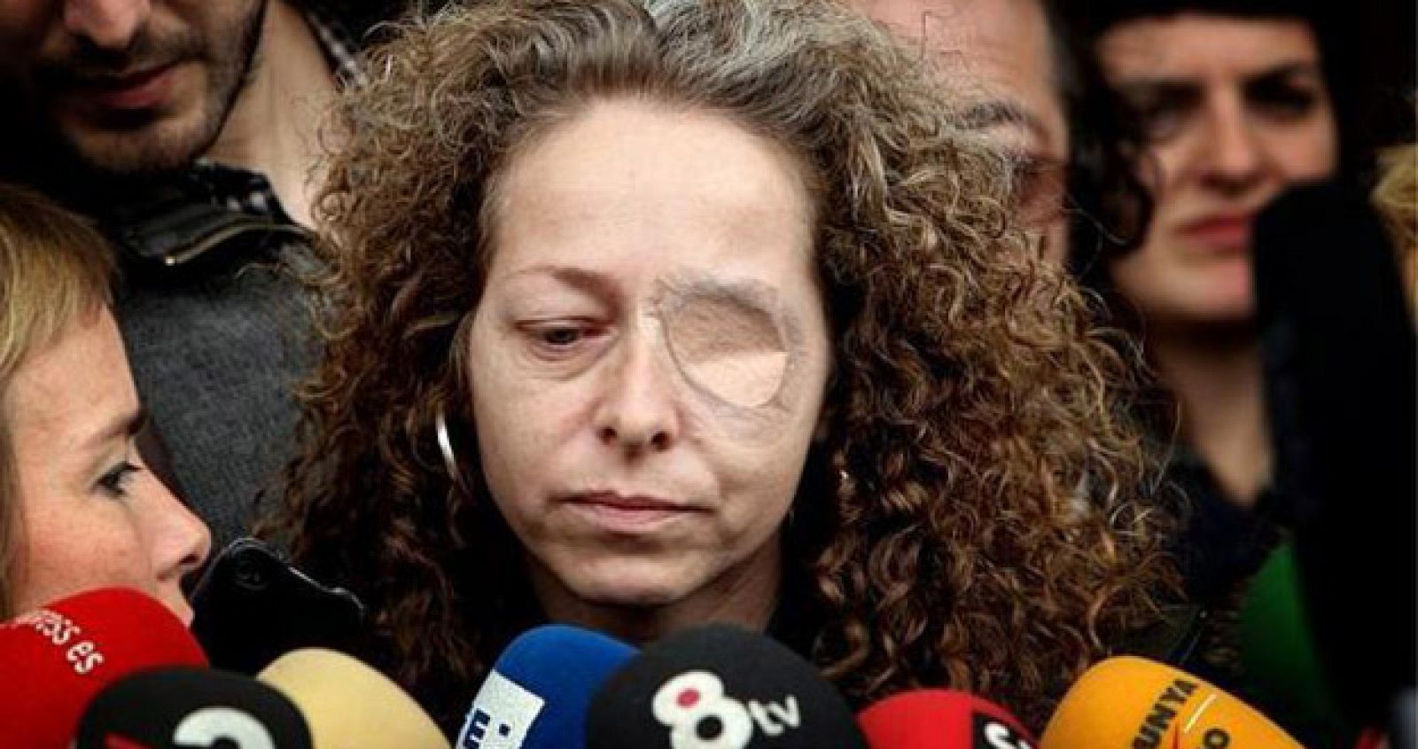 Esther Quintana, la ciudadana que sufrió la pérdida de un ojo en la huelga general del 14 de noviembre de 2012.