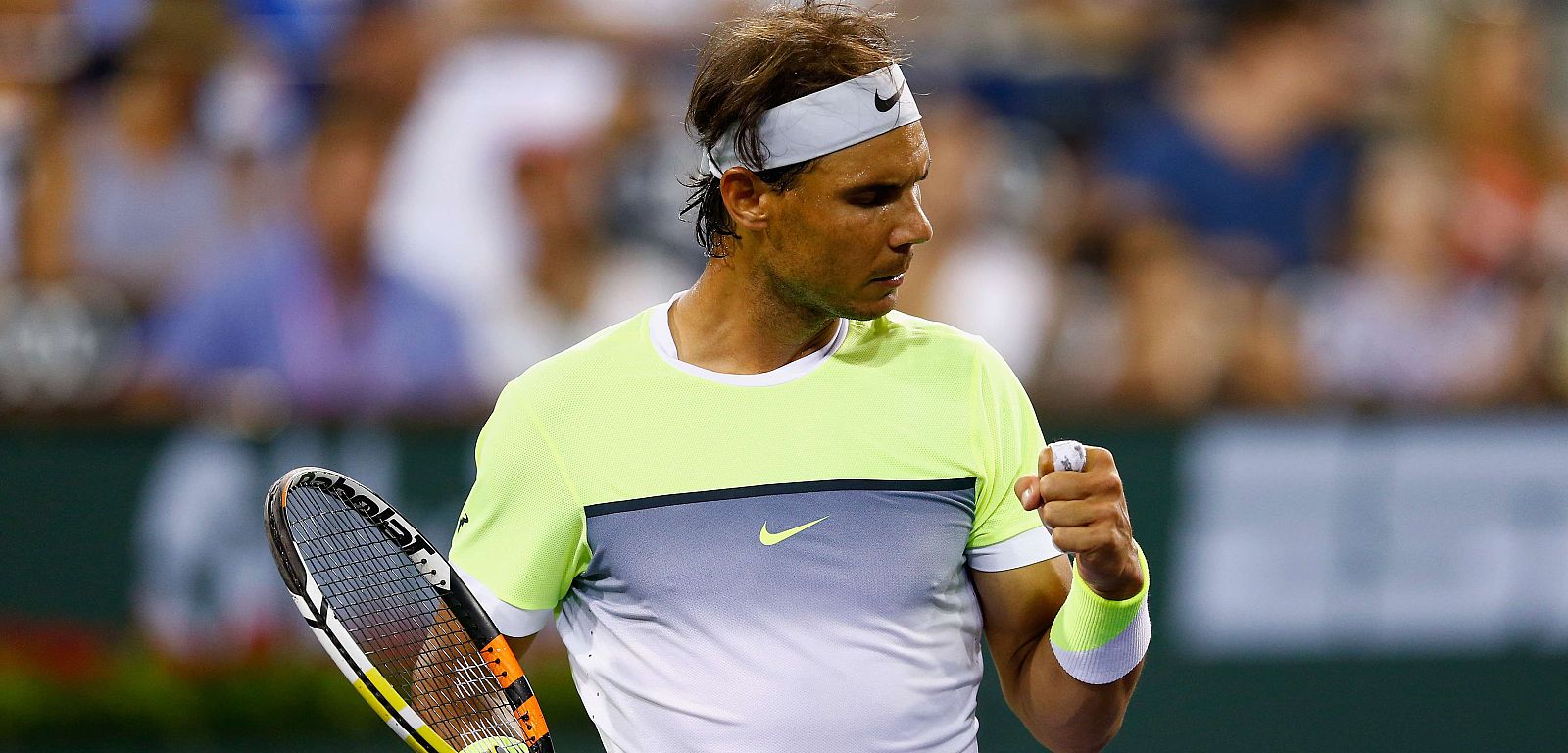 Rafael Nadal celebra un punto ante el holandés Igor Sijsling en el Masters 1000 de Indian Wells.