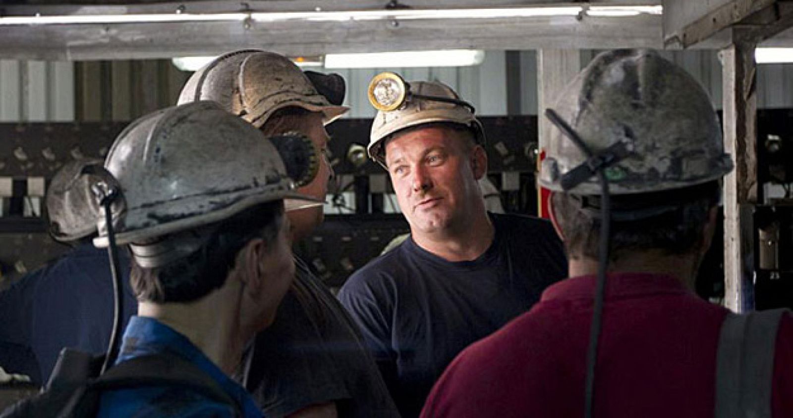 Mineros en la localidad turolense de Ariño