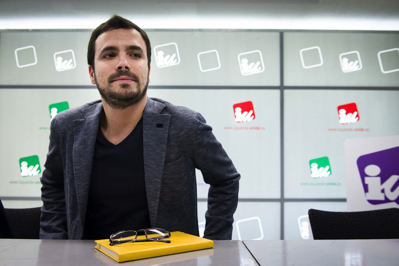 El candidato de IU a la Presidencia del Gobierno, Alberto Garzón, durante la reunión de la Presidencia federal de IU celebrada en Madrid.