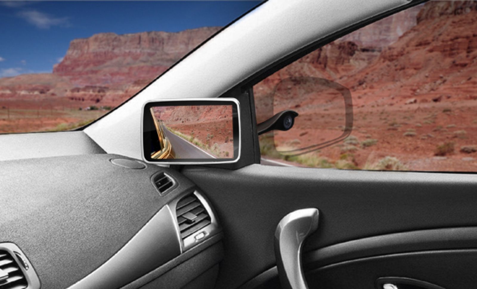 Una cámara plenóptica, en el exterior, y un monitor para visionar las imágenes, en el interior.