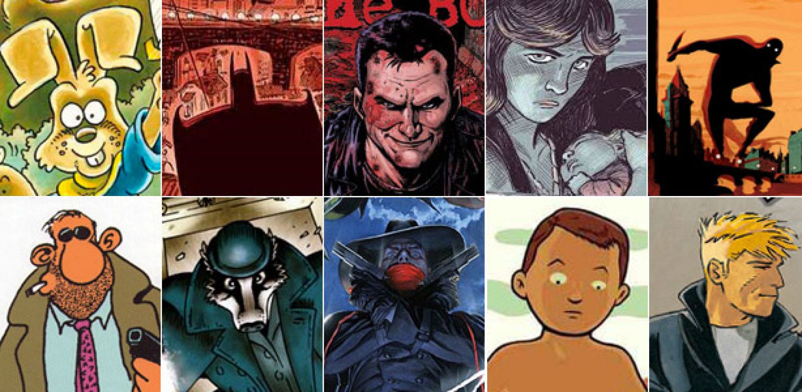 Imágenes de Las aventuras de Nilson Groundthumper (y Hermy), Batman: Ciudad del crimen, The Boys integral 3, Caso para dos, La cólera de Fantomas, El condón asesino, Grandville: Bete Noire, Masks, Todas las obsesiones de Víctor y Tramp 1.