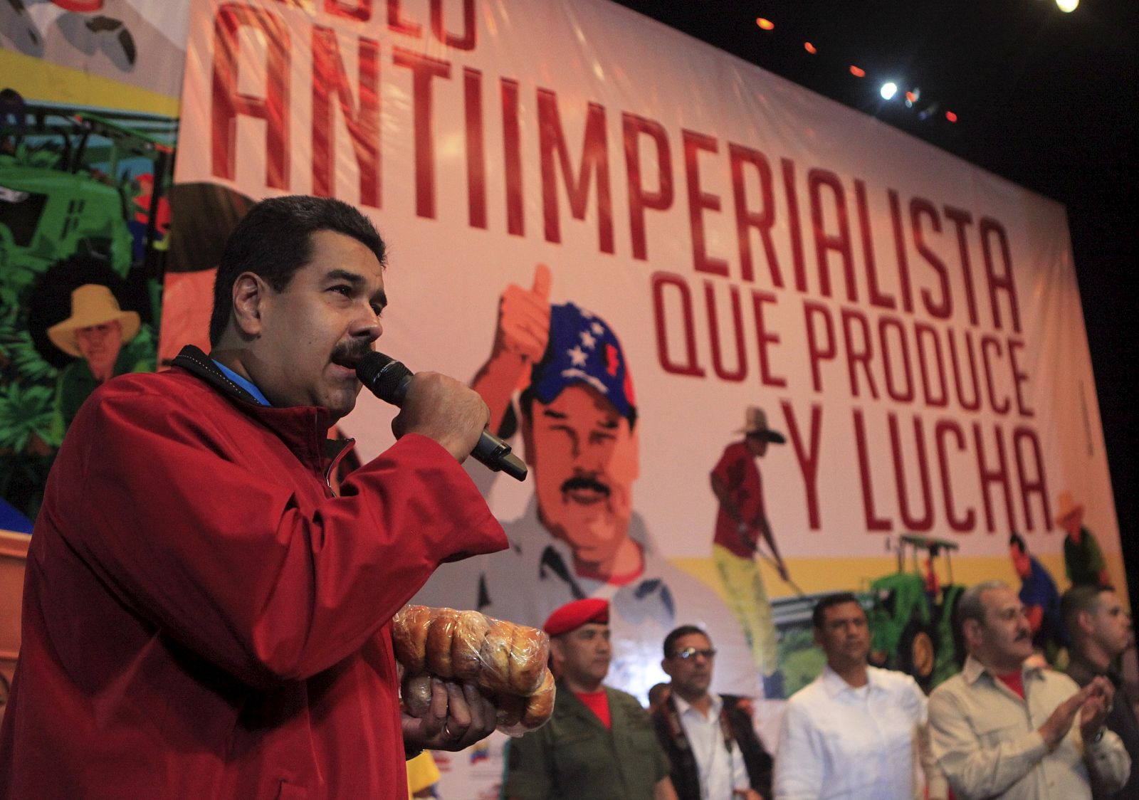 Nicolás Maduro en un acti antiimperialista en Caracas