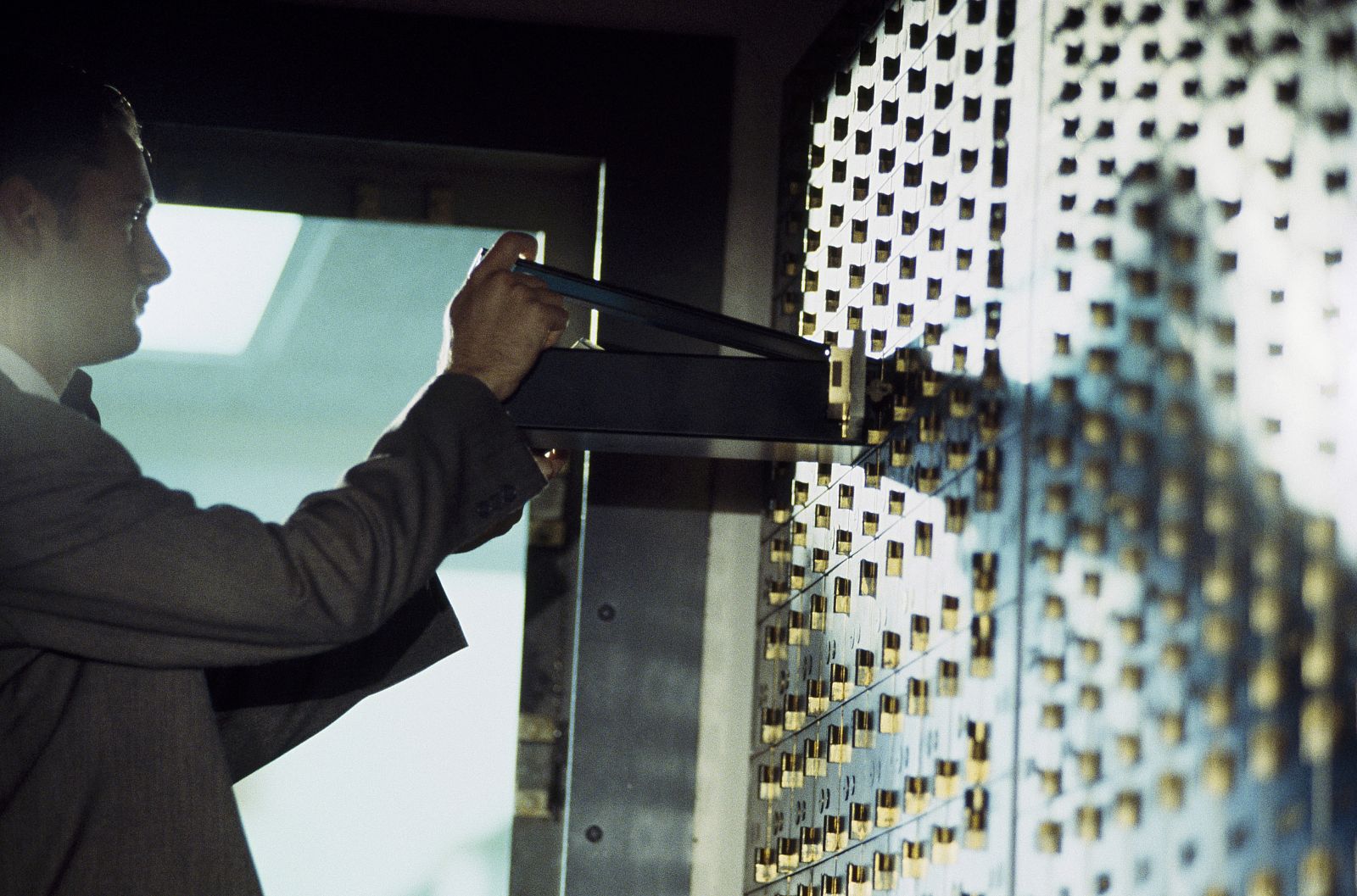 Cajas de seguridad en un banco