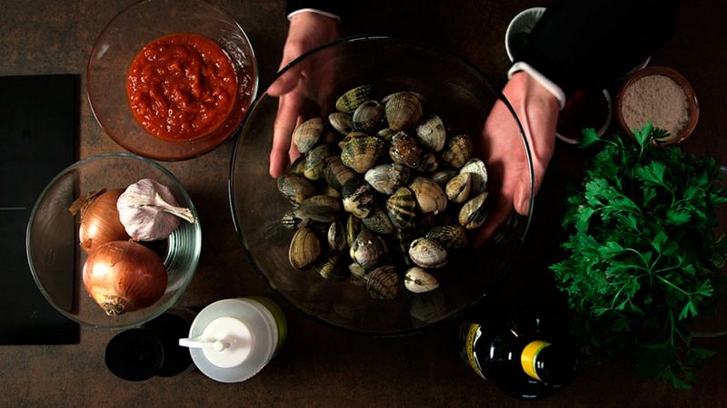 Receta de almejas en salsa