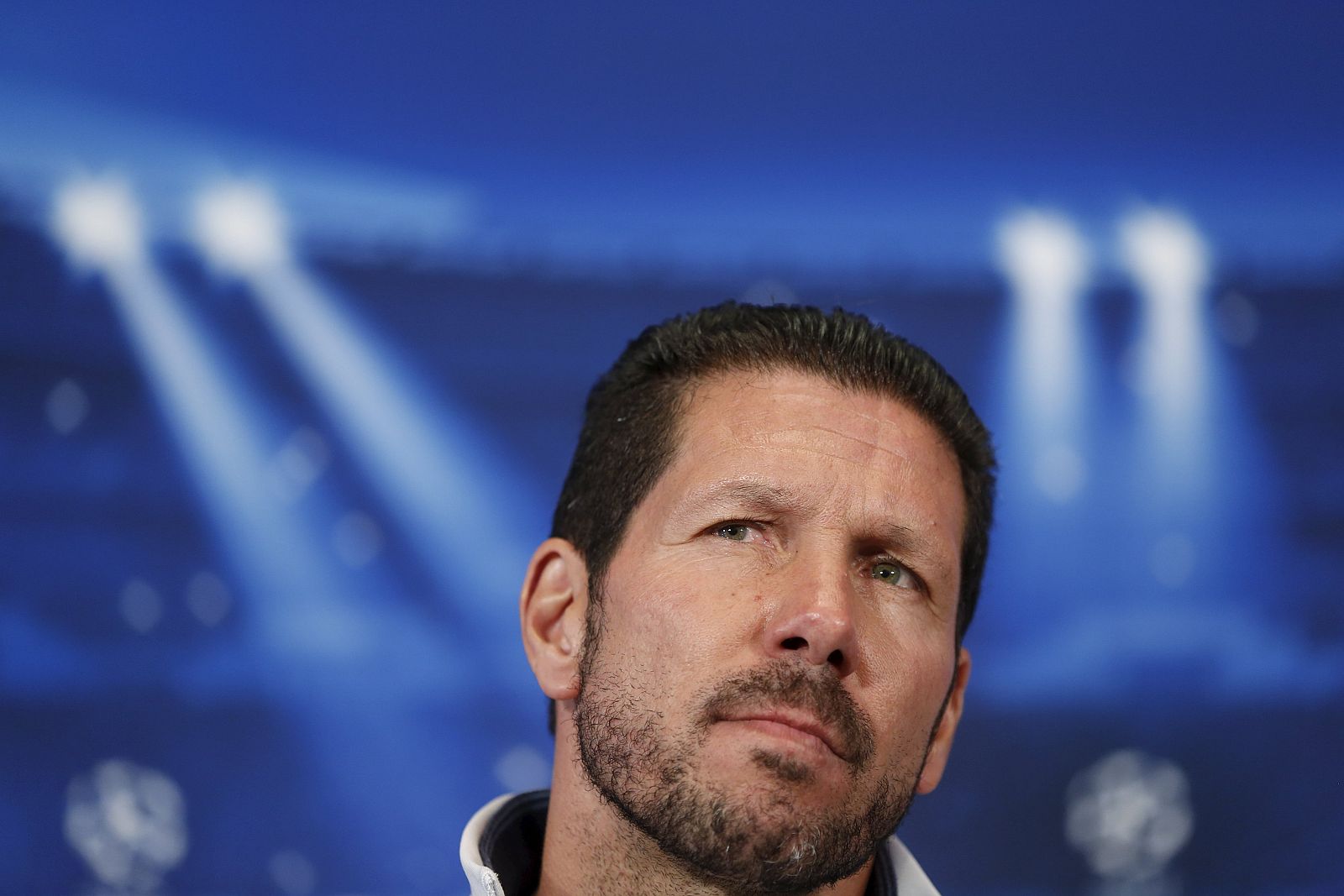 El entrenador del Atlético de Madrid, Diego Simeone, en rueda de prensa