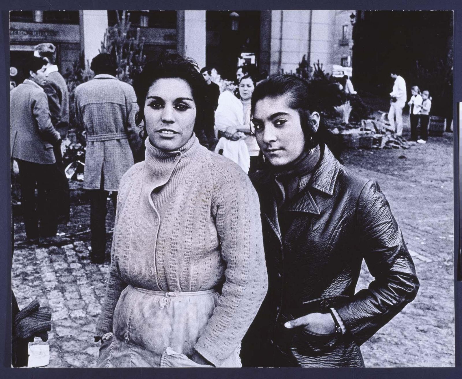 Detalle de 'Navidad en Plaza Mayor, Madrid' (1969) de Rafael Sanz Lobato