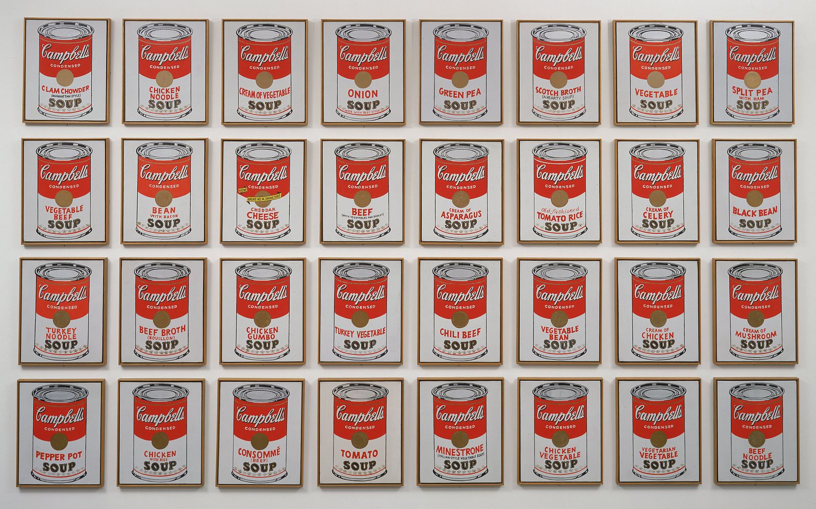 "Latas de sopa Campbell's", Andy Warhol (1962)