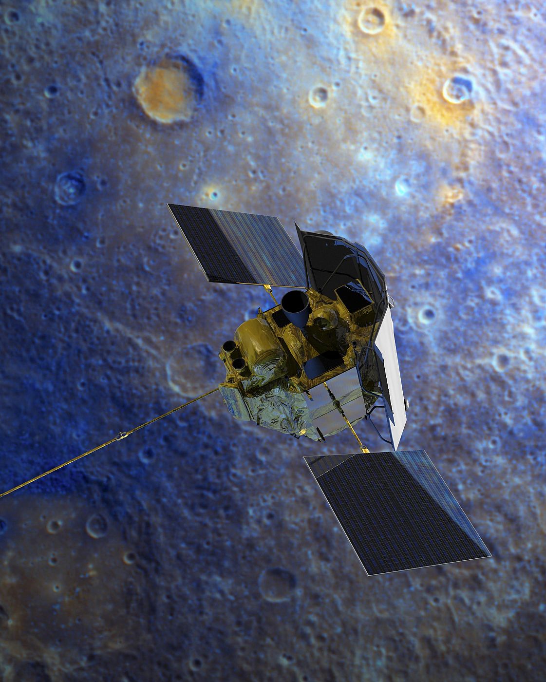 Handout photo of NASA's Messenger spacecraft is shown in this artist rendering