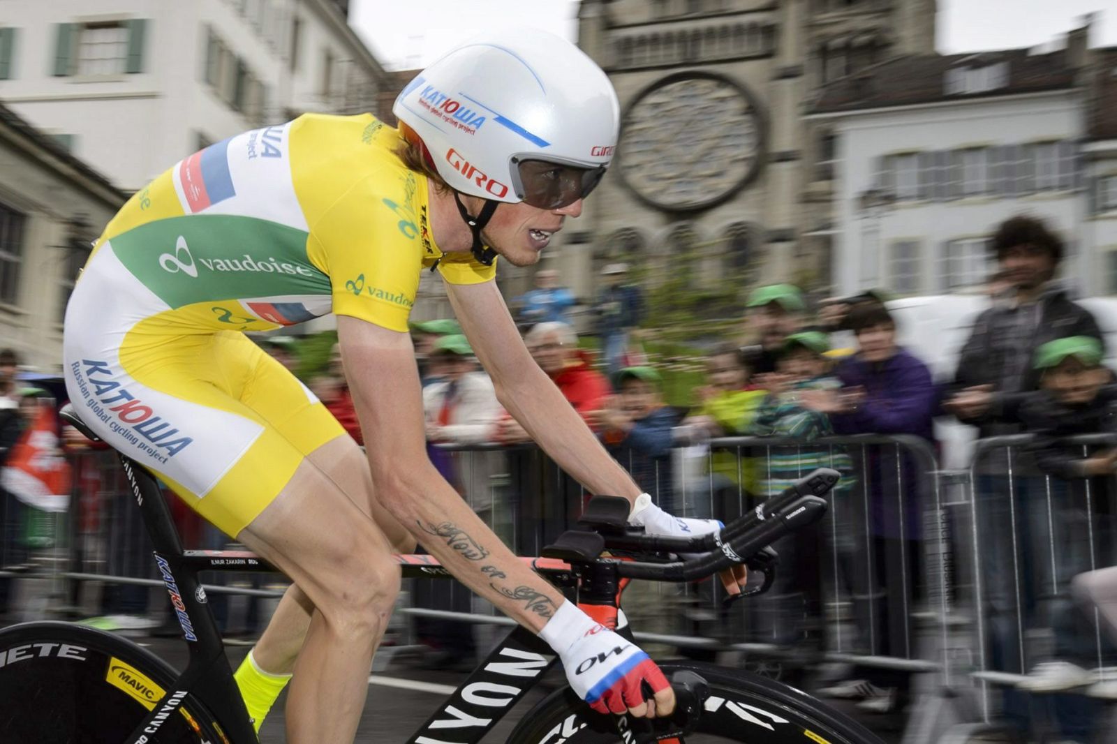 El ruso Ilnur Zakarin, en un momento de la etapa