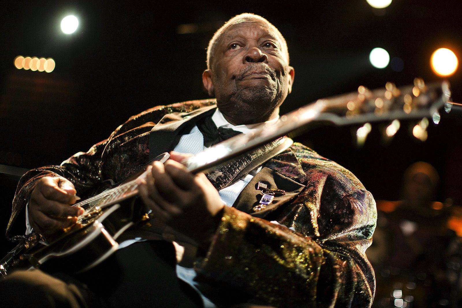 La leyenda del blues B.B. King actúa en el 45 Festival de Jazz en Montreux en 2011