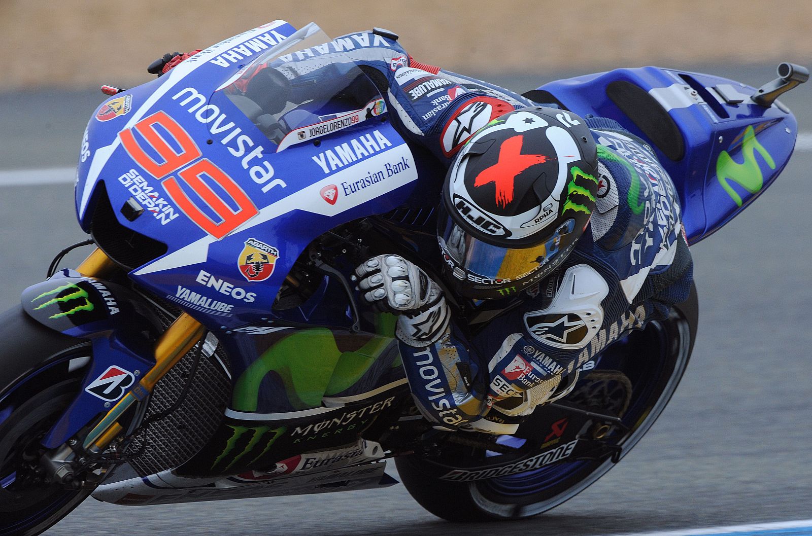 Imagen del piloto Jorge Lorenzo en el circuito de Le Mans.
