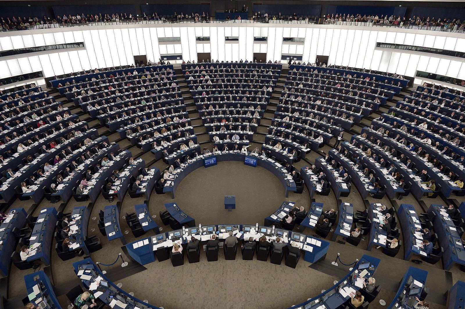Vista general de la sesión plenaria del Parlamento Europeo, este miércoles en Estrasburgo