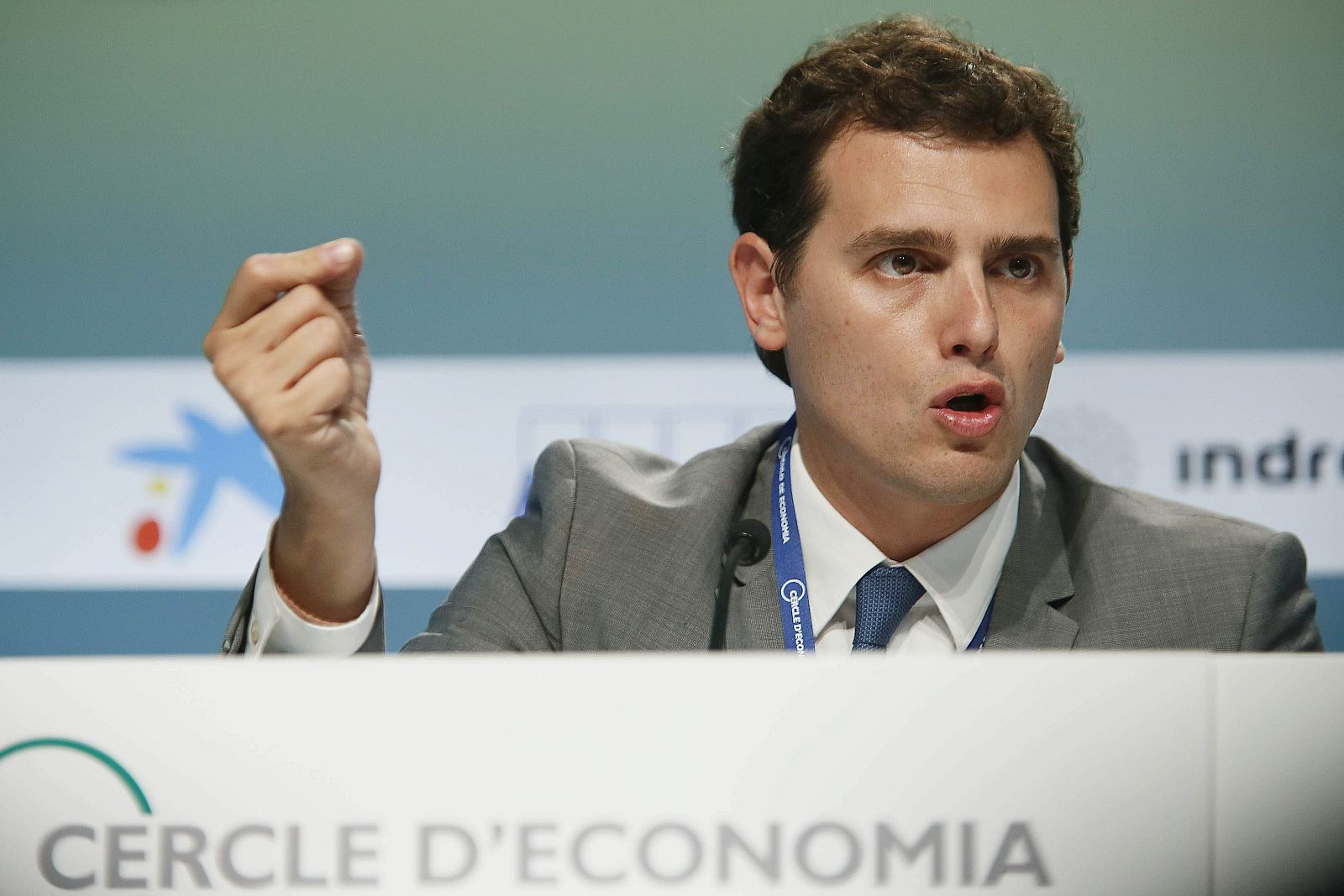 El presidente de Ciudadanos (C's), Albert Rivera, interviene en el Círculo de Economía de Sitges