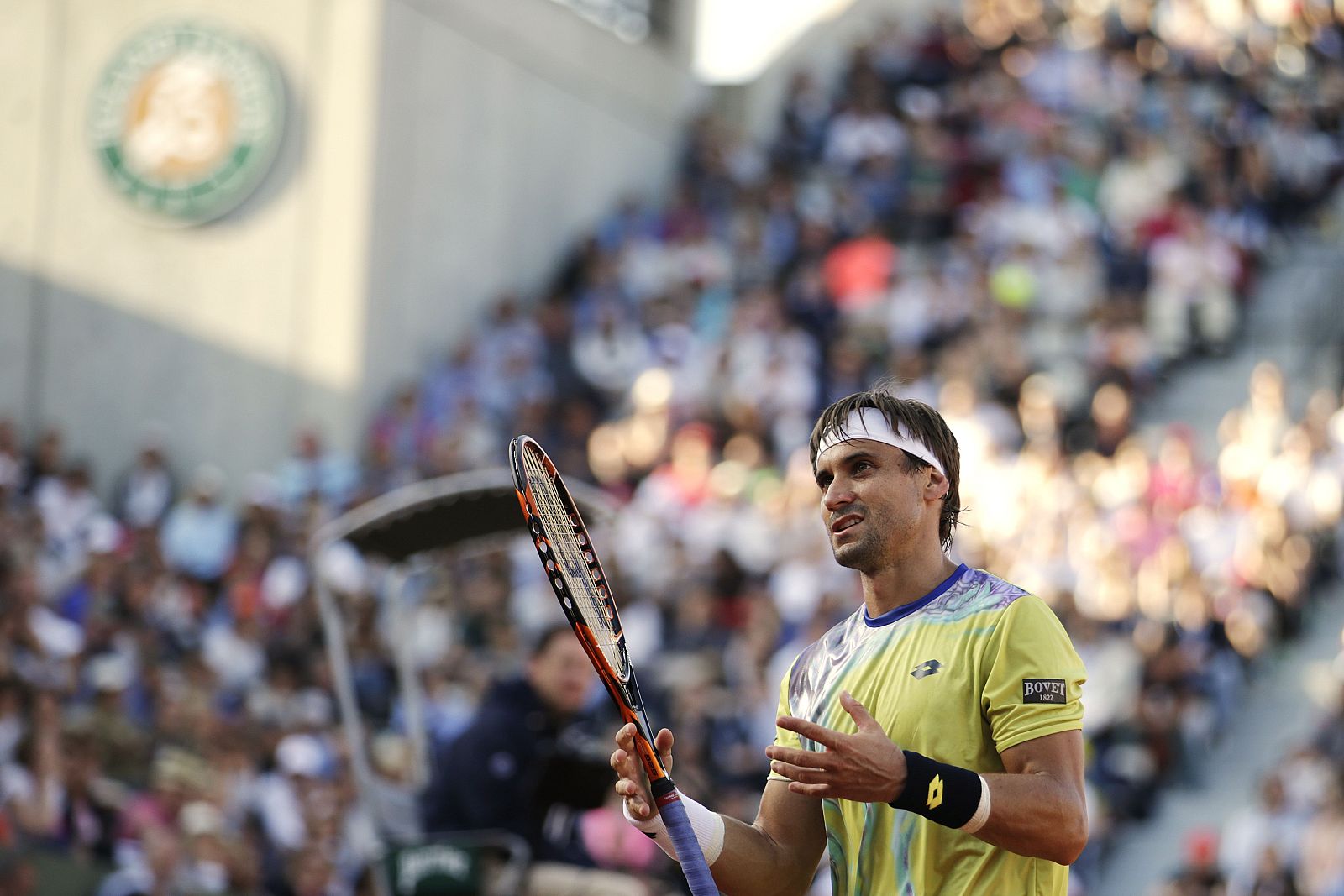 Imagen de David Ferrer durante el partido contra Andy Murray en Roland Garros.