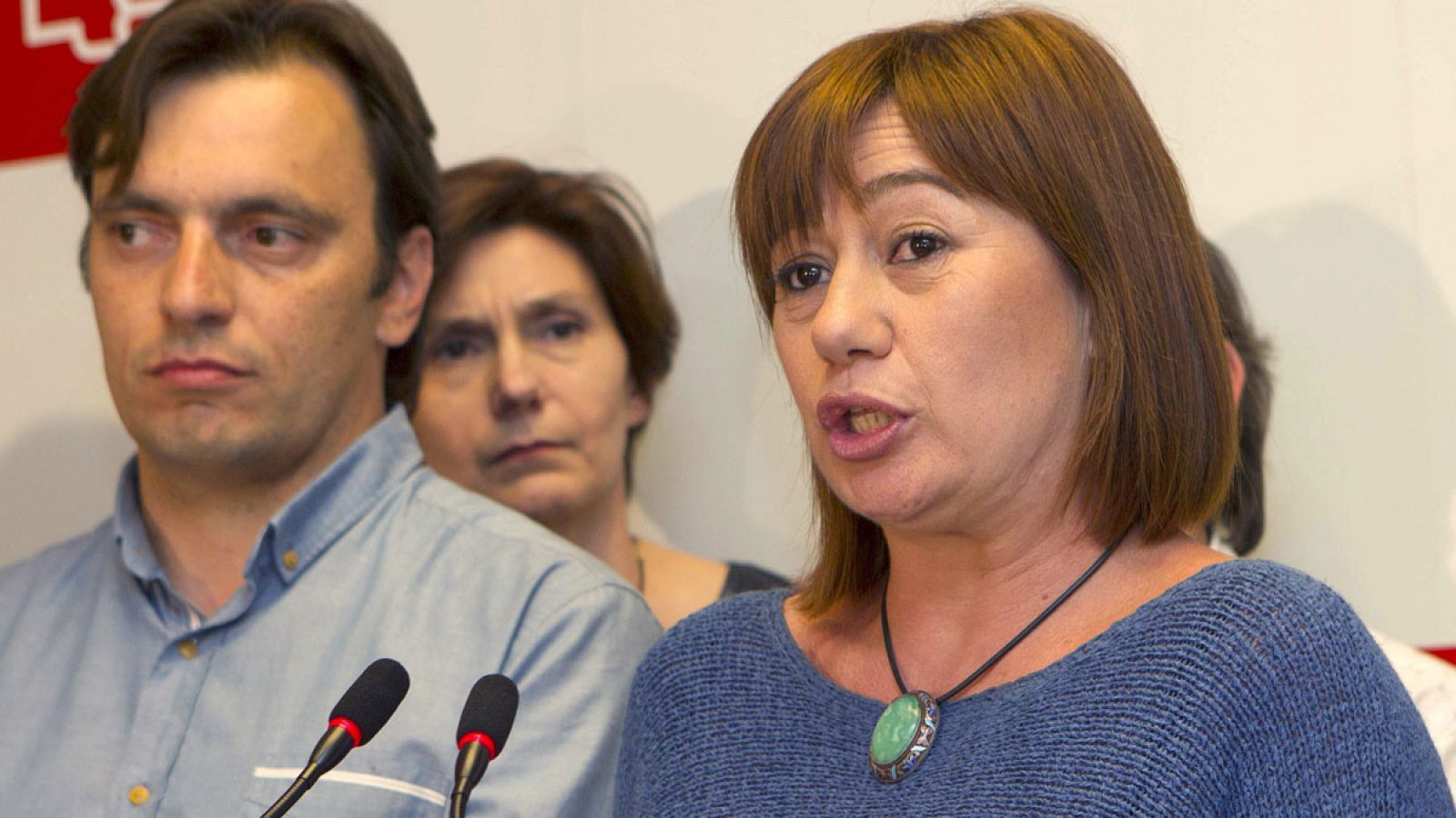 La socialista Francina Armengol en una comparecencia tras las elecciones del 24M