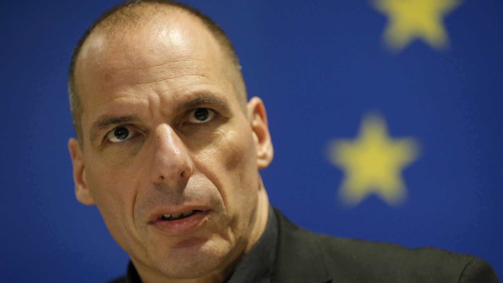 El ministro de Finanzas de Grecia, Yanis Varufakis, tras la reunión de ministros de Economía y Finanzas de la zona euro