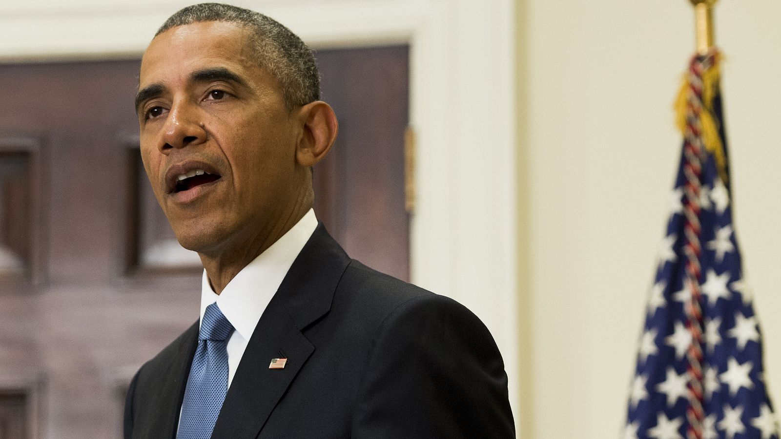 El presidente de EE.UU. en una rueda de prensa en la Casa Blanca. AFP PHOTO / SAUL LOEB