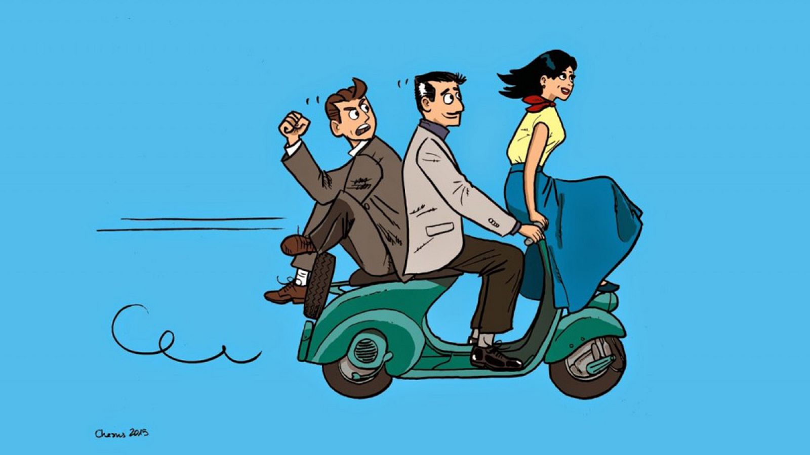 Los protagonistas de 'Vespas y Tintorettos'