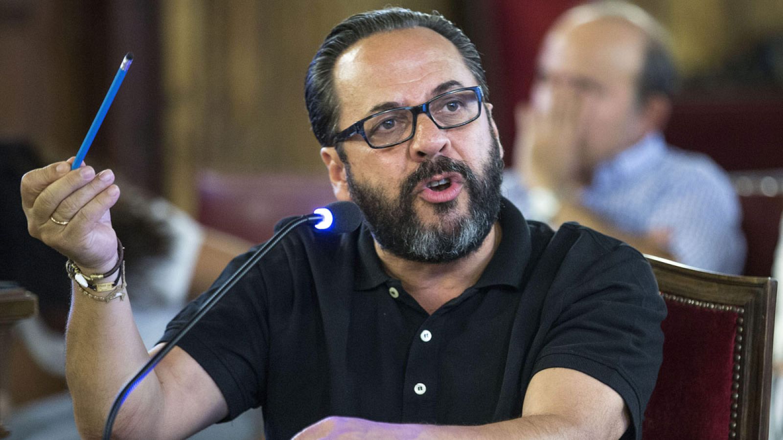 Álvaro Pérez 'El Bigotes' en un momento de su declaración por los contratos de Fitur