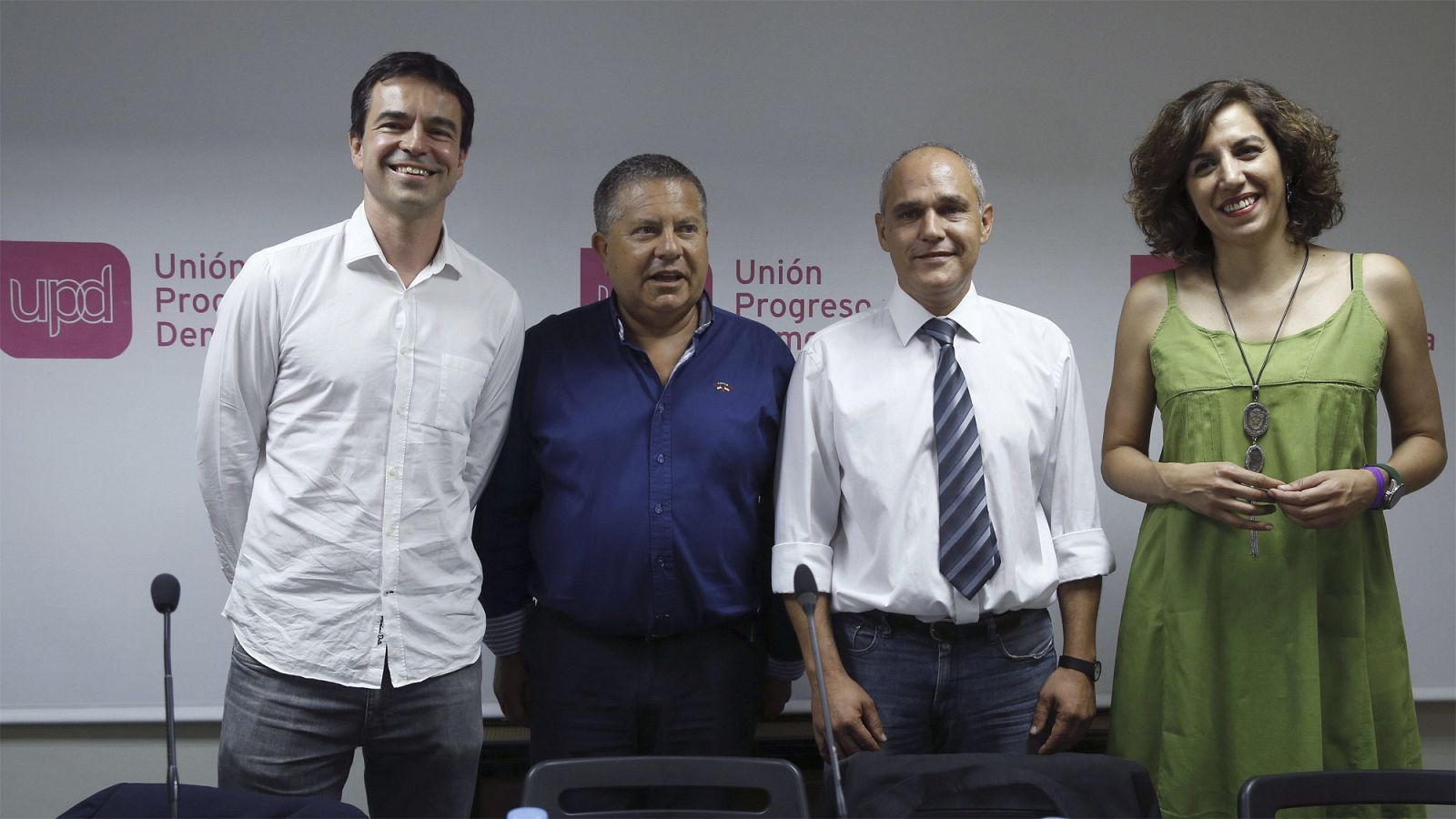 Los cuatro candidatos a dirigir UPyD: Andrés Herzog, Julián Domínguez, José Antonio Rueda e Irene Lozano.