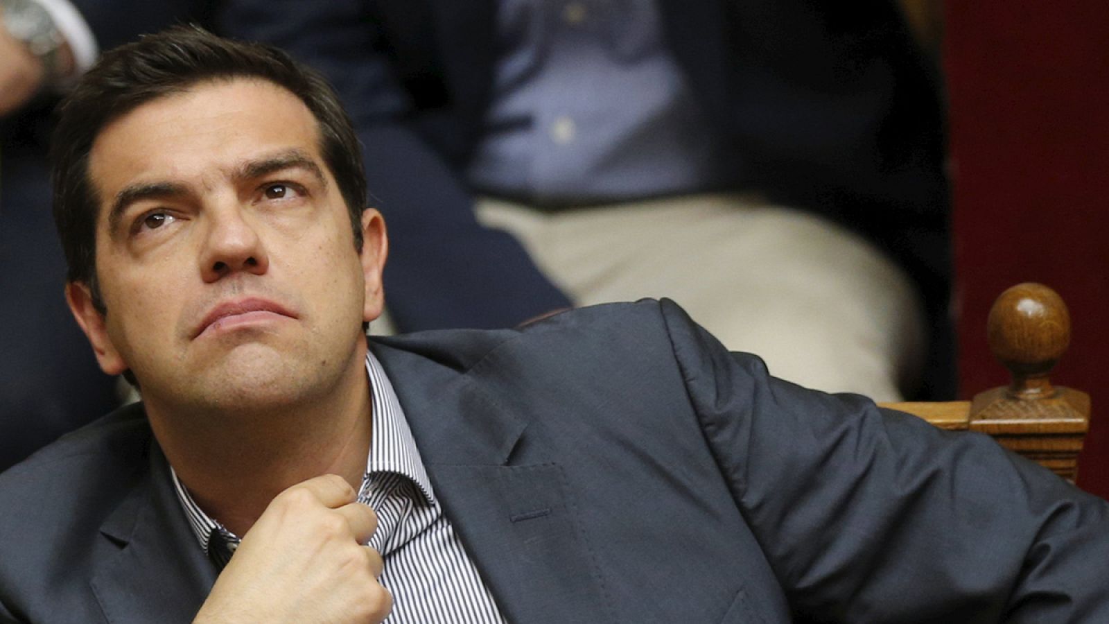 El primer ministro griego, Alexis Tsipras, durante el debate en el Parlamento