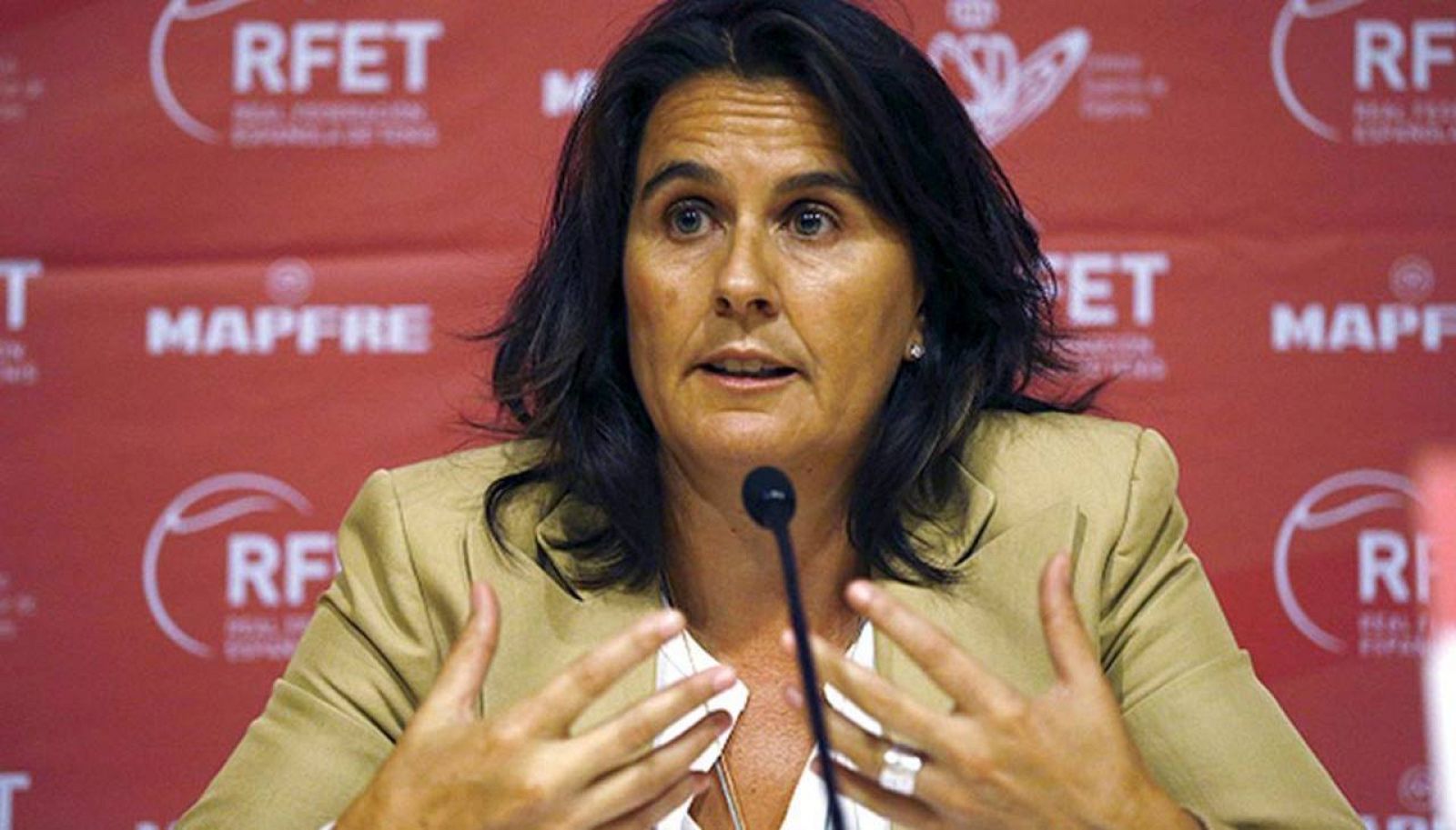 La capitana del equipo español de Copa Davis, Conchita Martínez / REUTERS