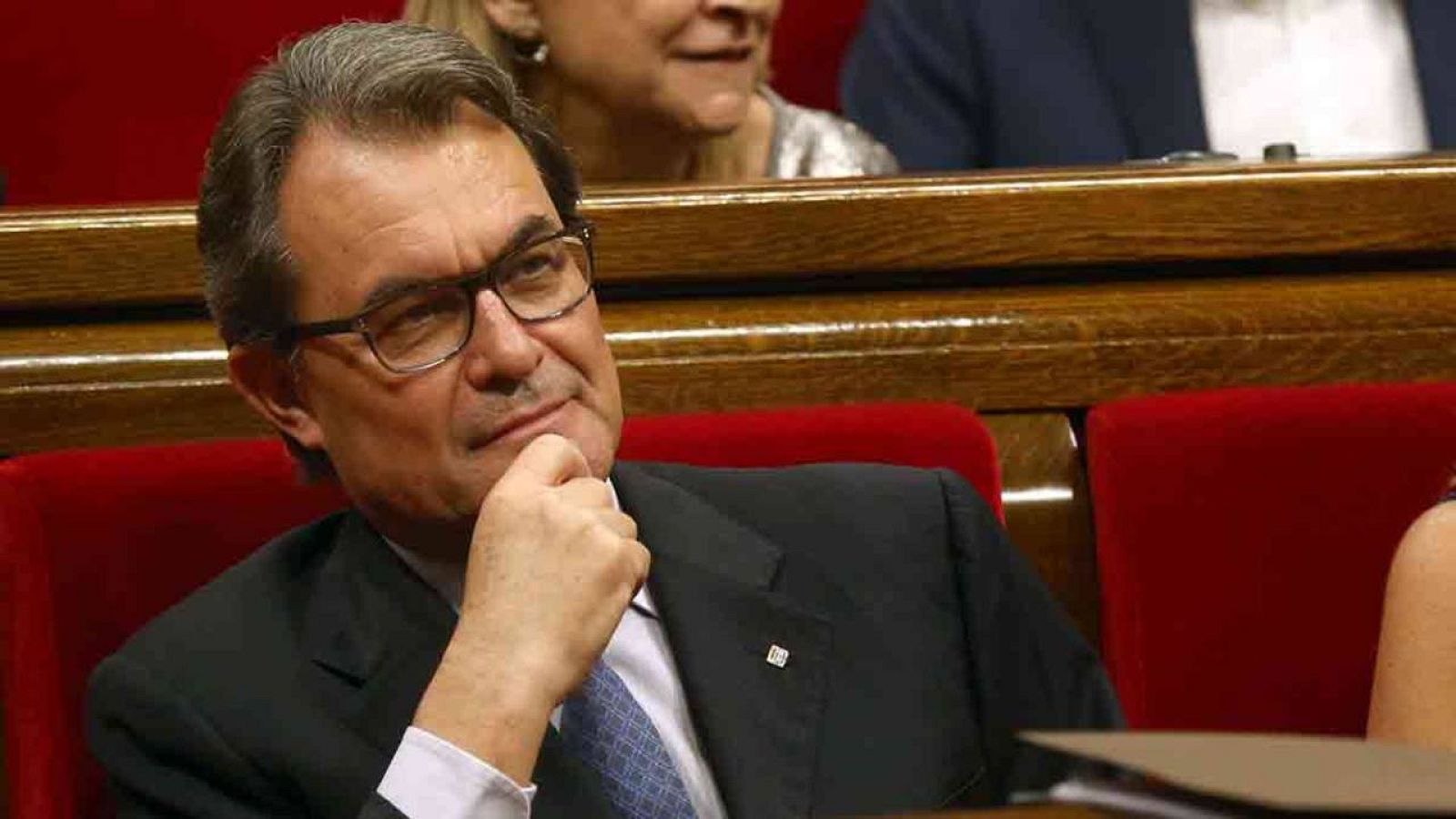 El presidente catalán, Artur Mas, en un pleno del Parlament.