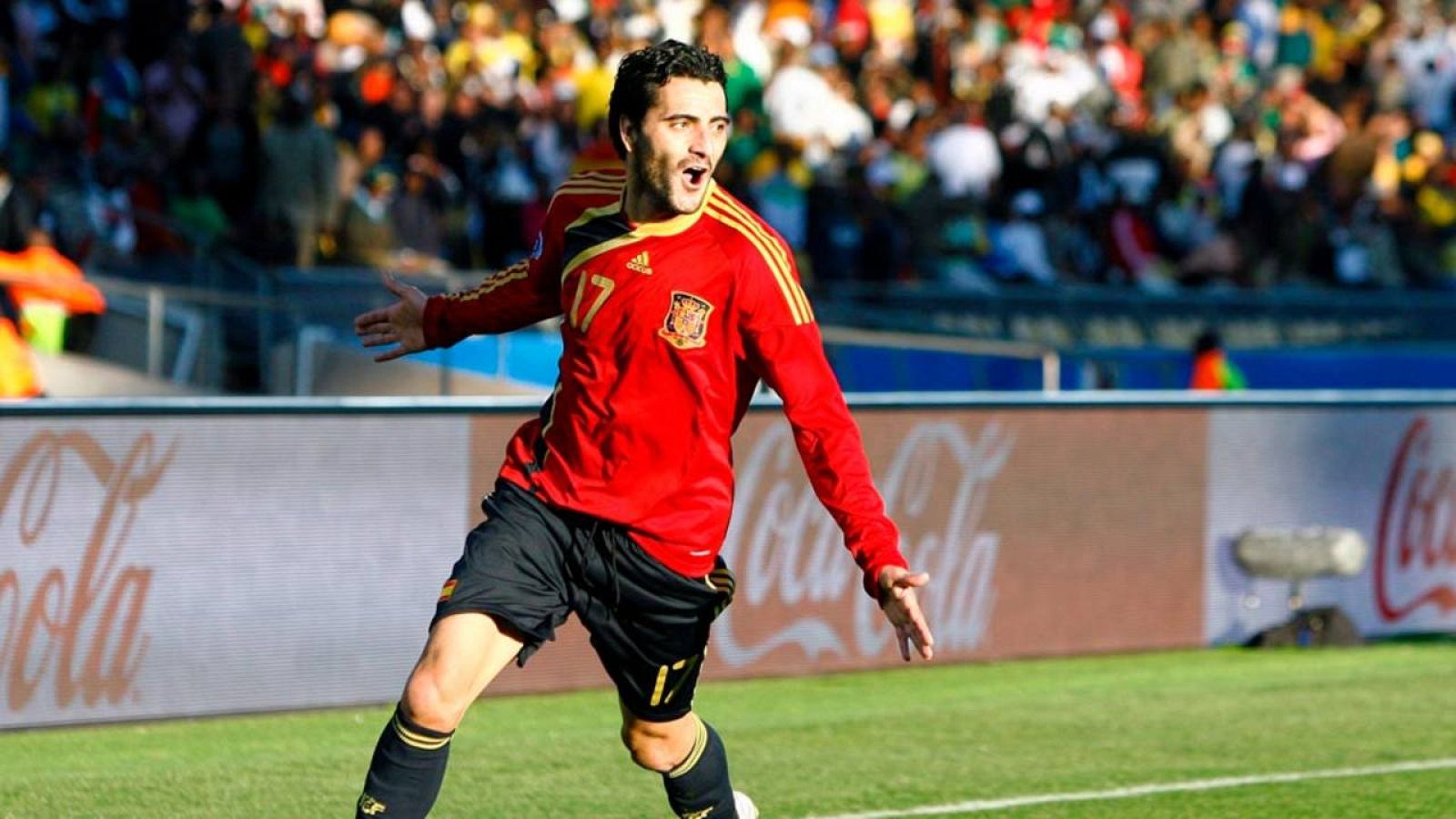 Dani Güiza, con la selección española en la Copa de Confederaciones de 2009