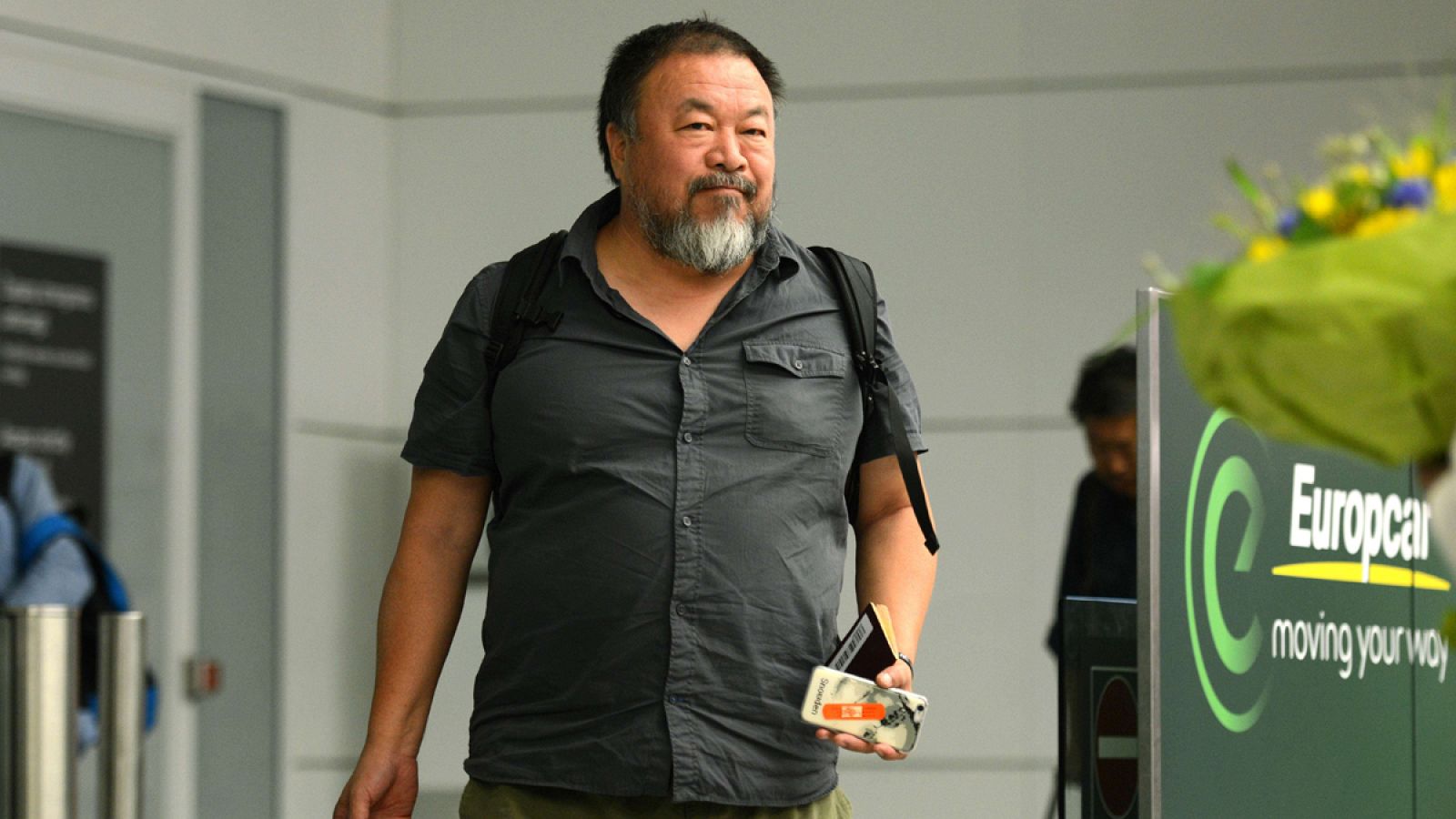 El artista chino Ai Weiwei llegando a Munich (Alemania)