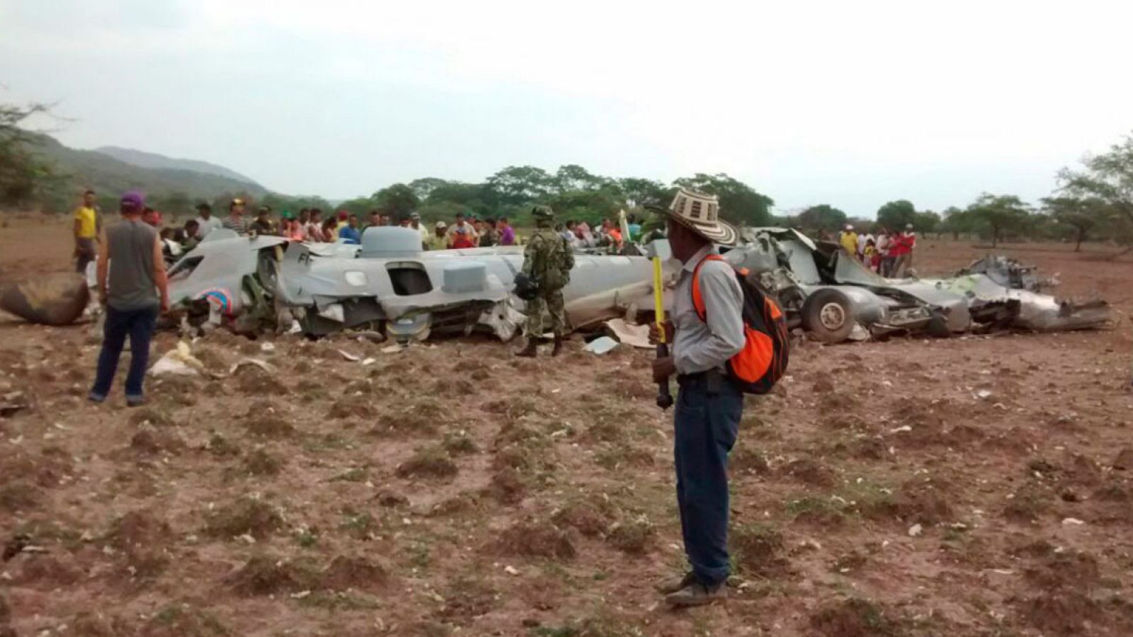 Once muertos en el accidente de un avión de la Fuerza Aérea Colombiana