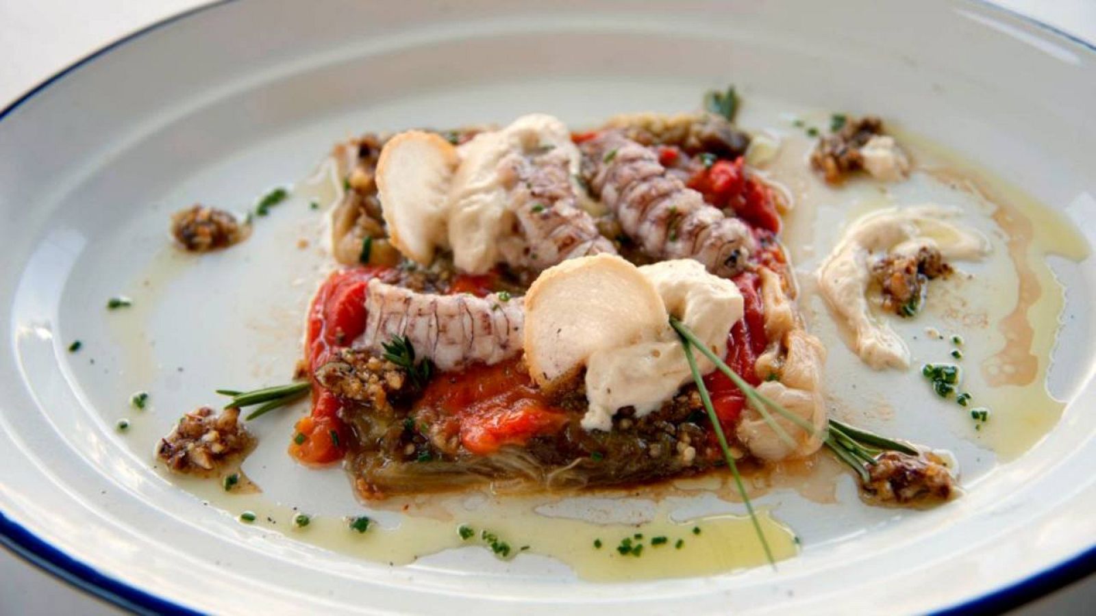 Escalibada con galeras a la parrilla