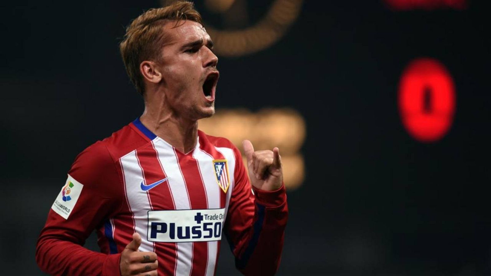 Antoine Griezmann celebra uno de sus tantos frente al Shanghai SIPG