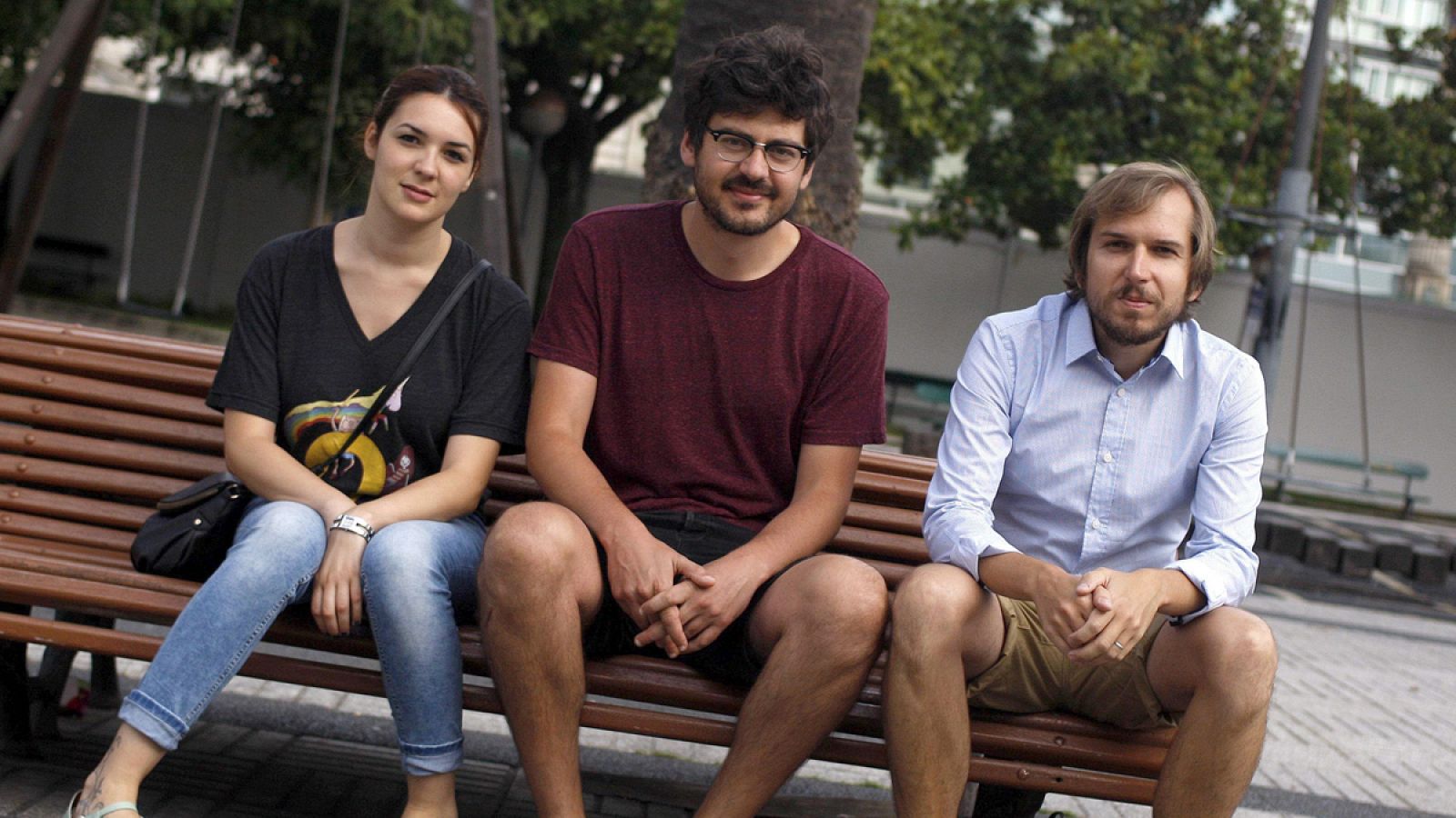 Los autores Ana Oncina, Martín Romero (c) y Alfonso Zapico en Viñetas desde o Atlántico