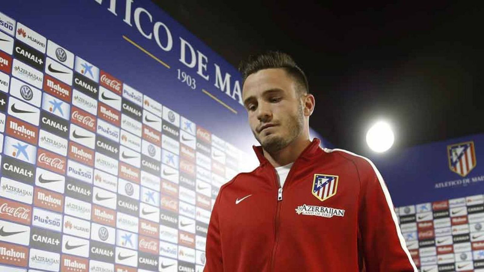 Saúl Ñíguez, tras una rueda de prensa