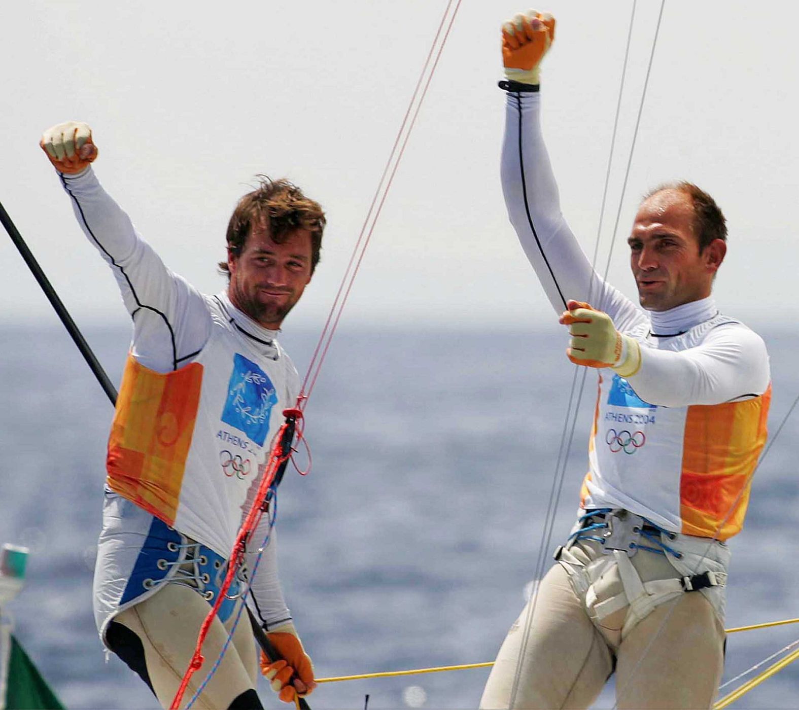 Los regatistas Iker Martínez y Xabier Fernández.