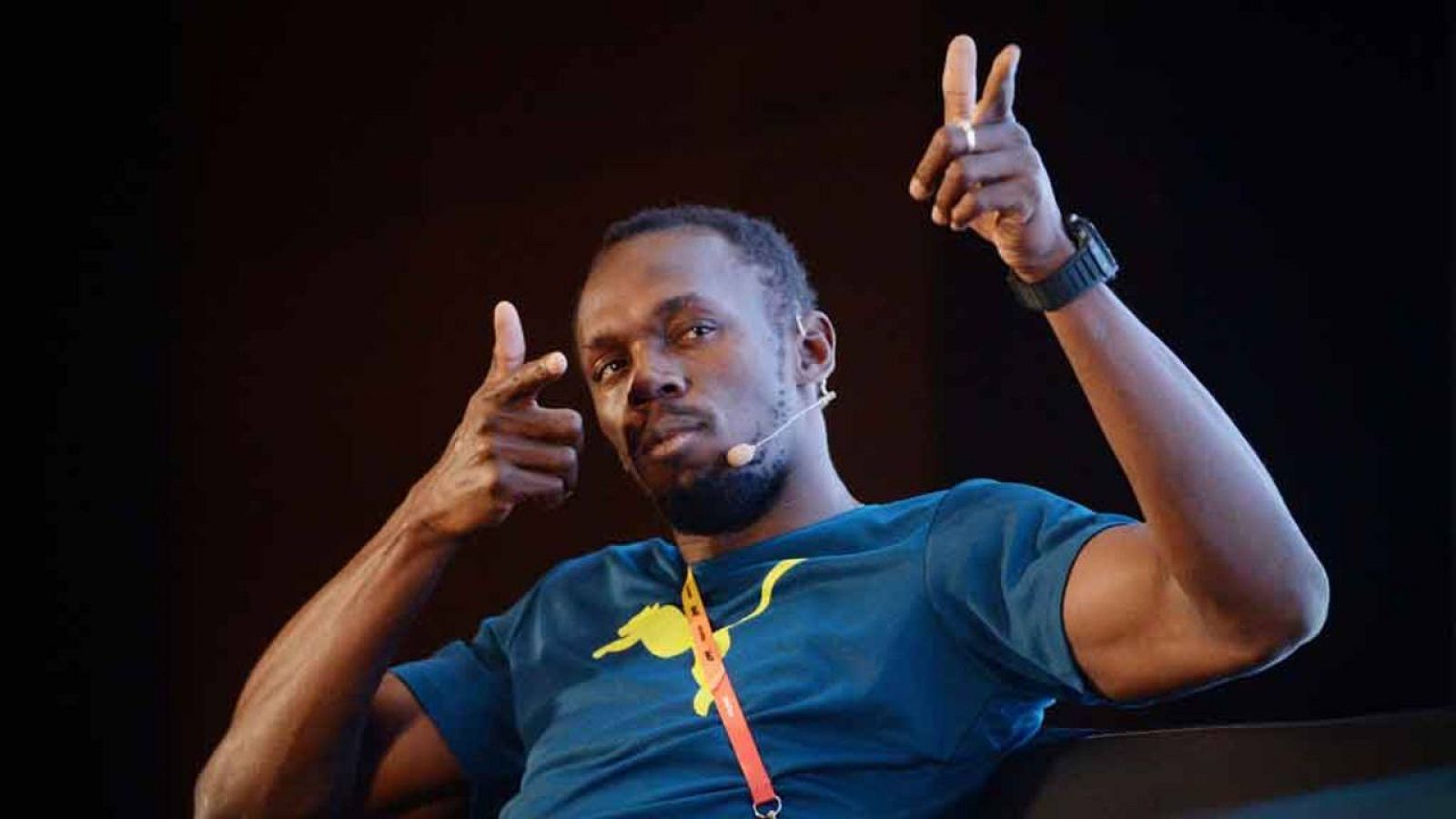 Usain Bolt, durante la rueda de prensa previa al incio del Mundial